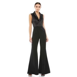 IEENA for MAC DUGGAL NWT $398 Sleeveless Faux Tux Jumpsuit Size 4